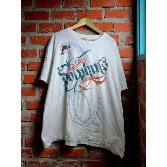 Miami Dolphins Reebok NFL Vintage Graphic T-Shirt – Size 2XL – White - Picture 1 of 9